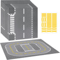 Paquete de 9 bases de carretera para construcción, compatibles con ladrillos Lego Classic, placas base de 10 x 10 pulgadas para caminos Lego, placas base de carretera para juegos de ciudad