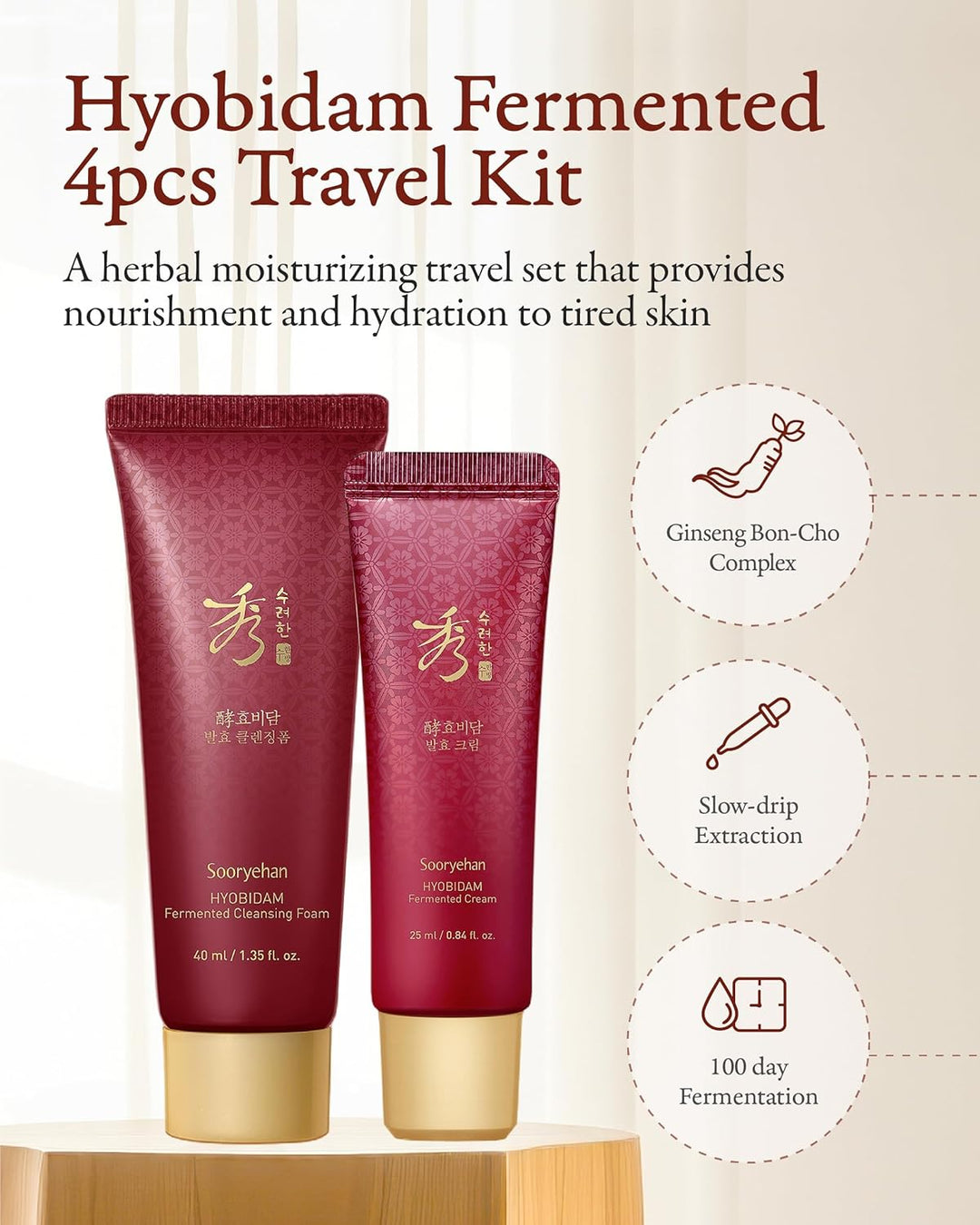 Sooryehan Kit de viaje fermentado Hyobidam (paquete de 4) \u2013 Se...