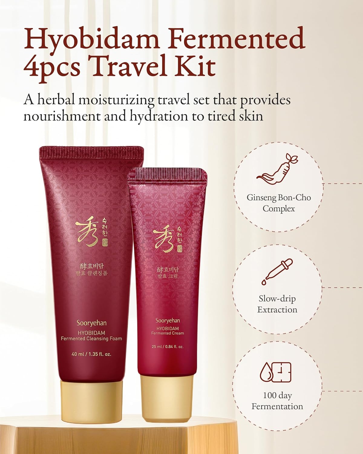 Sooryehan Kit de viaje fermentado Hyobidam (paquete de 4) \u2013 Se...