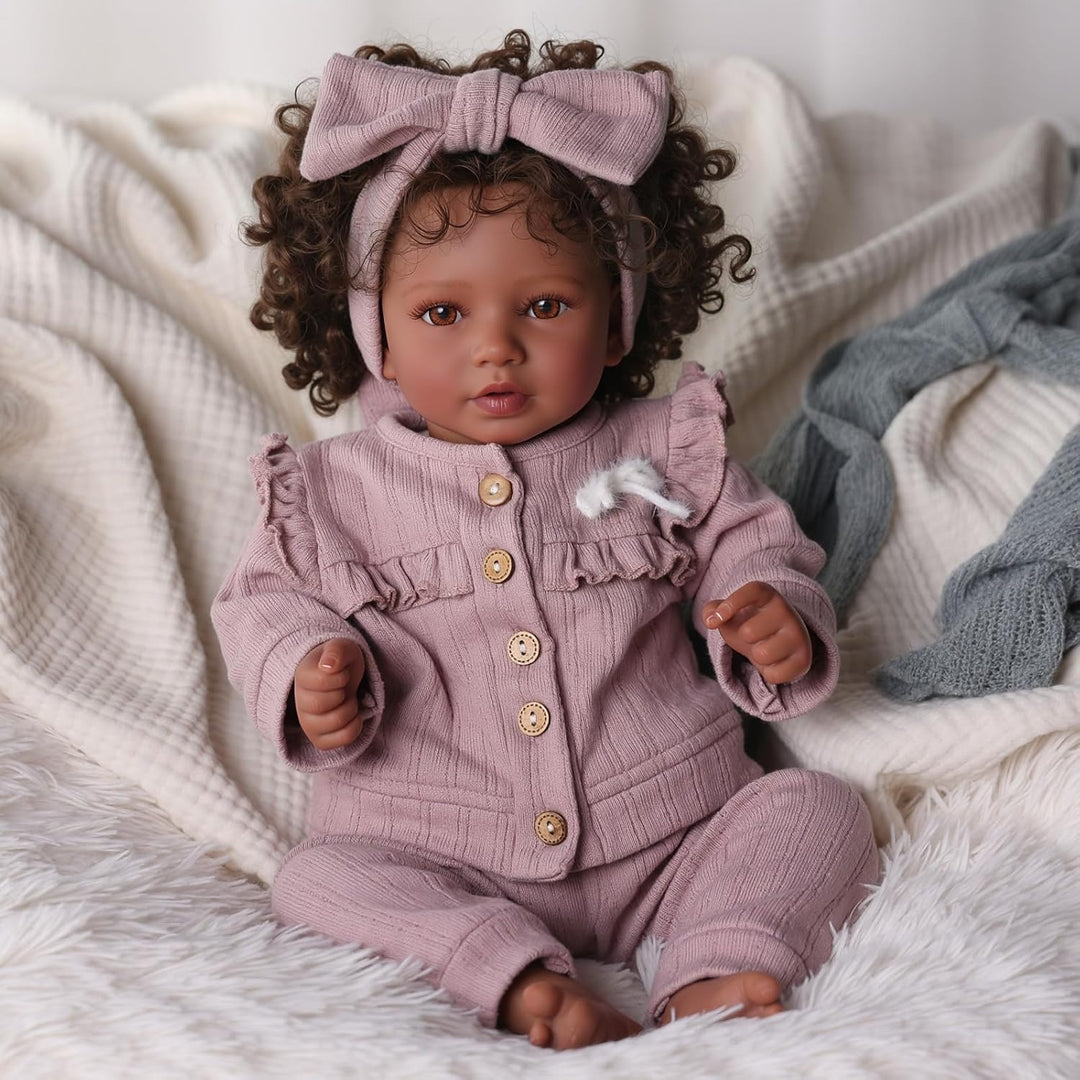 BABESIDE Muñecas de bebé Reborn Niña Negra Callie - Muñeca de bebé...