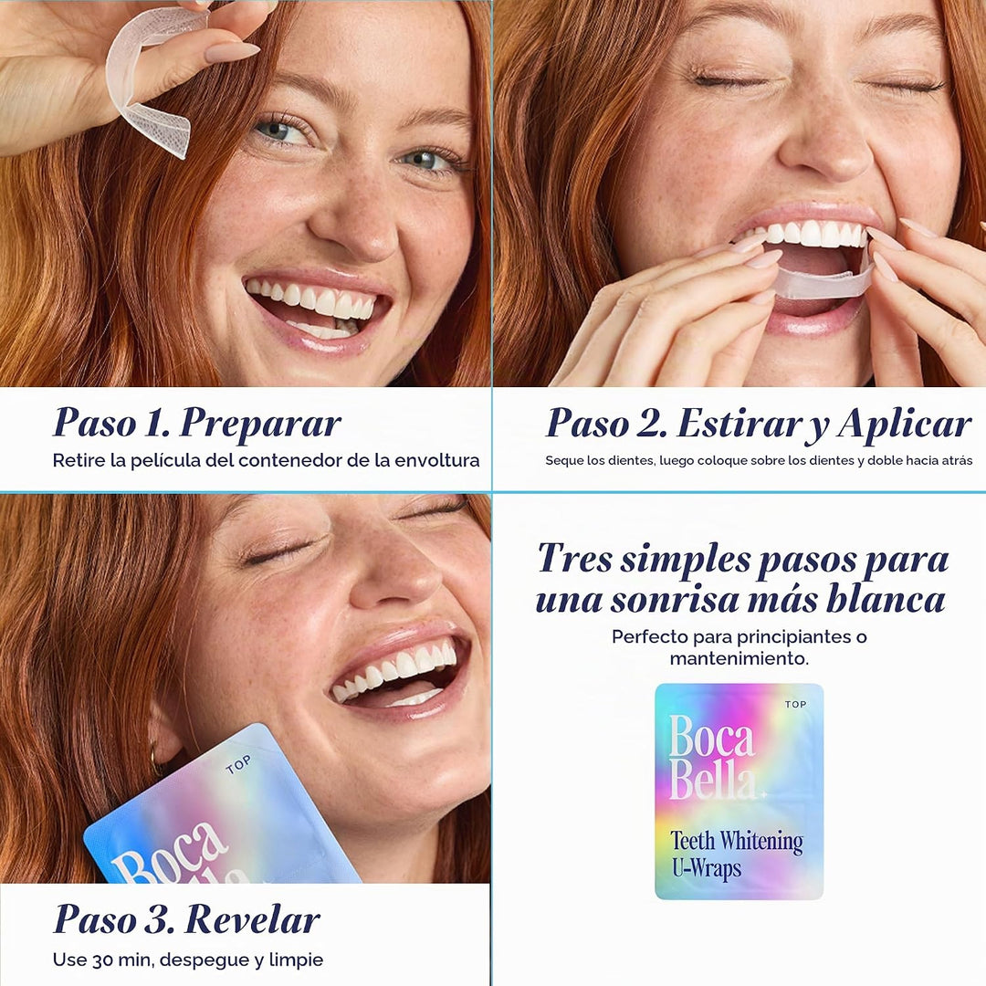 Envolturas en U para blanquear los dientes, 15% de peróxido de hidr...