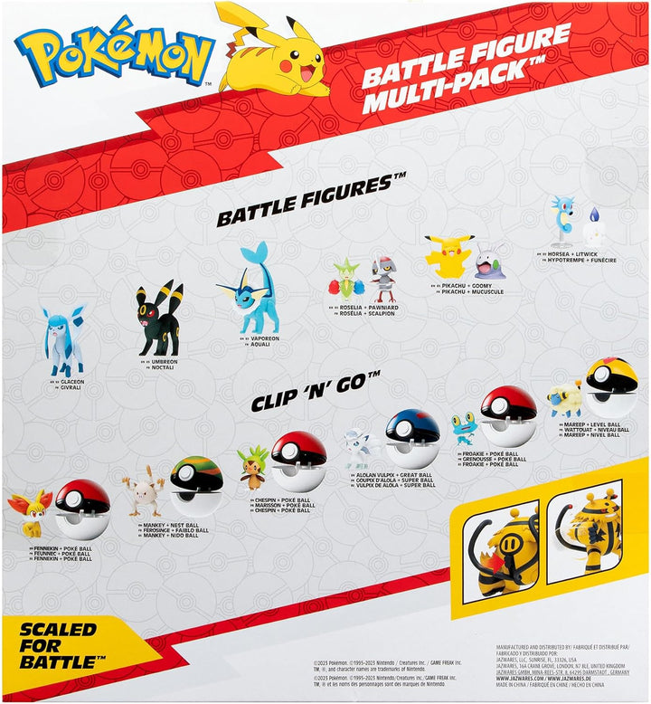 Pokémon Paquete de 10 figuras de batalla: nueve figuras de batalla...