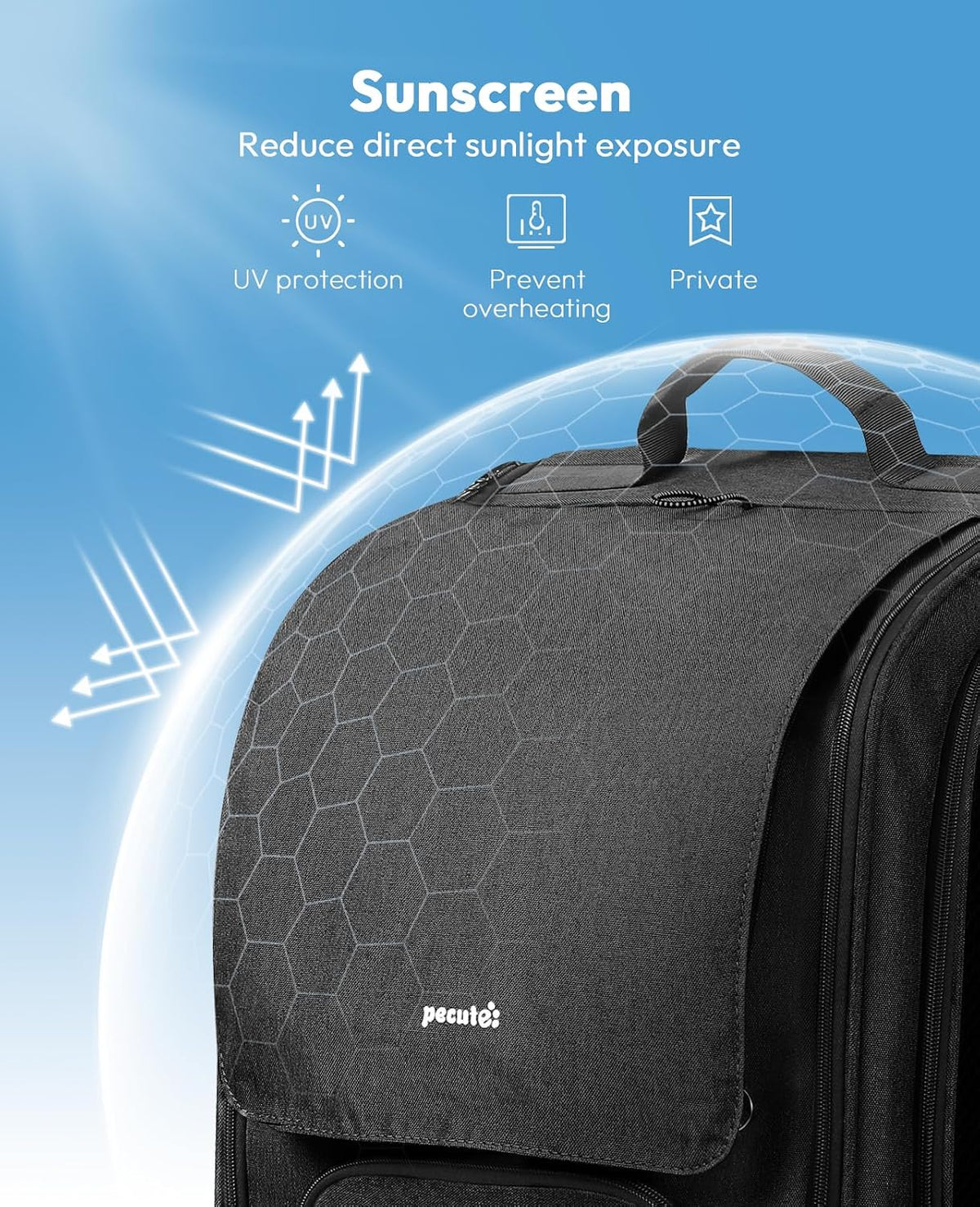 Pecute - Mochila para gatos, mochila de burbujas para gatos de gran espacio