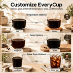 Mecity Cafetera digital compatible con cápsulas K Cup, máquina de café americano inteligente con pantalla táctil sobre hielo, preparación rápida, 6, 8, 10, 12 onzas opcionales, sabor ajustable