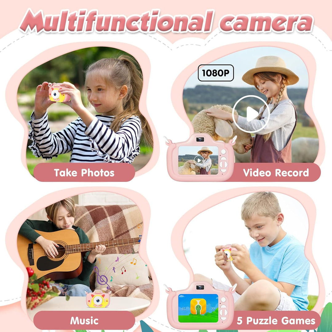 Cámara para niños con linterna y pantalla de 2.4 pulgadas, cámara d...