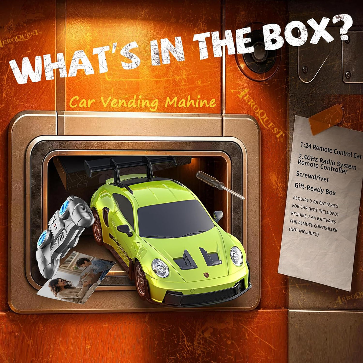 1:24 Coche de Control Remoto Porsche (911 GT3 RS - Verde)