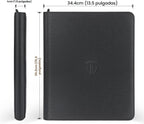 Carpeta Toploader, Contiene 216 Toploaders, Carpeta de 9 Bolsillos Top Loader con Fundas para Toploaders Rígidos de 3"x4" Fundas Duras, Carpetas Top Loader para TCG, Carpeta de Cartas MTG