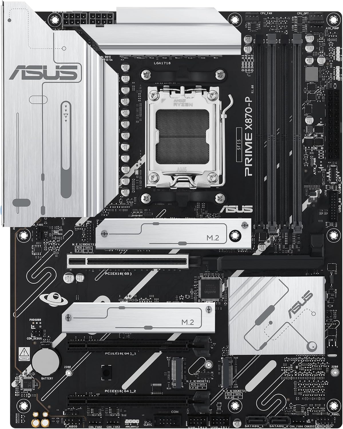 ASUS Prime X870-P-CSM AMD AM5 X870 ATX Business Motherboard, 14+2+1...