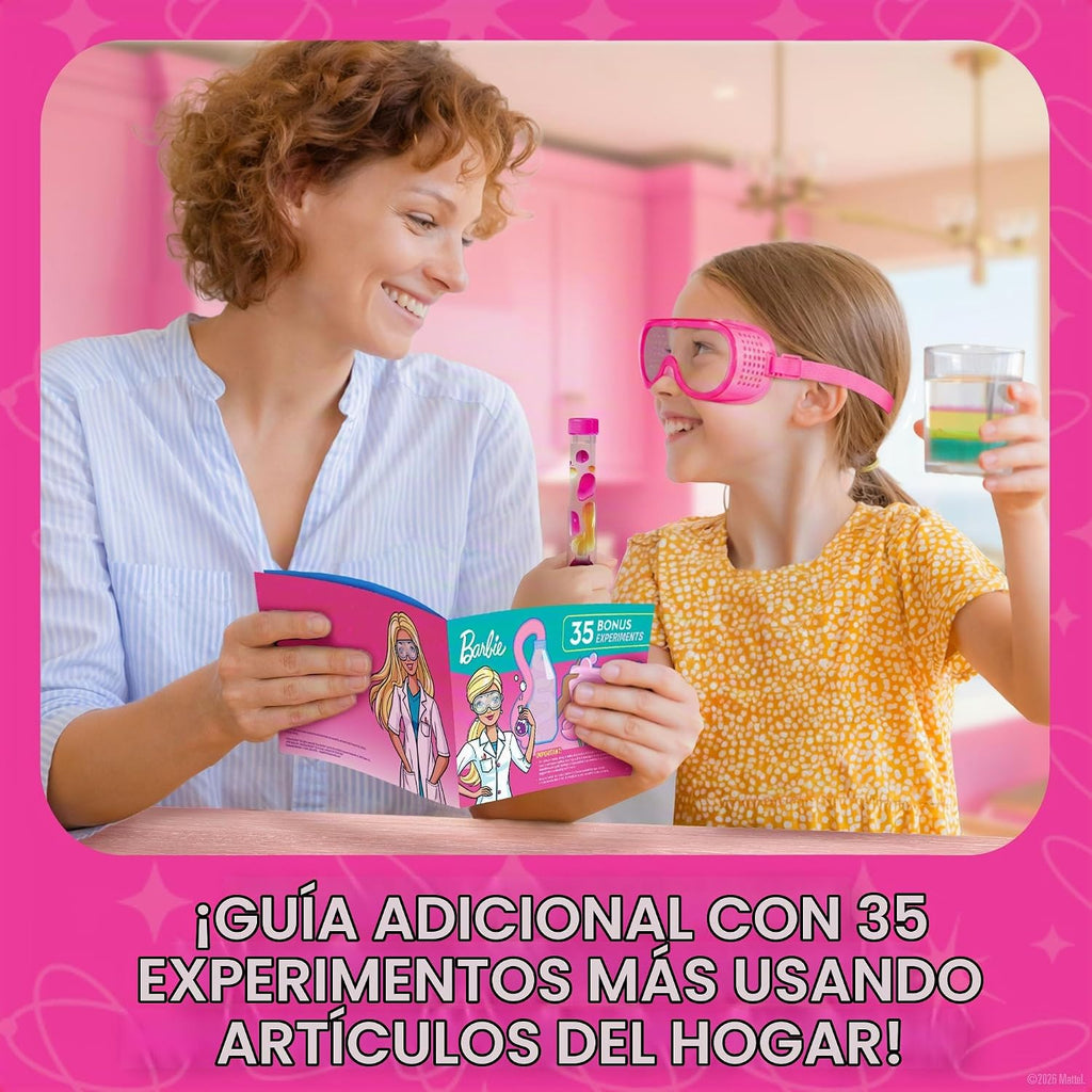 Lámpara Barbie Kit de ciencia química con 50 experimentos para niños de 8 a 12 años