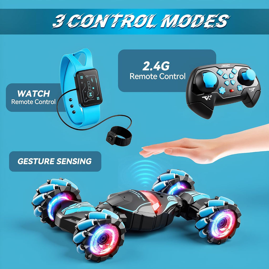 Auto de acrobacias RC con detección de gestos, auto giratorio controlado a