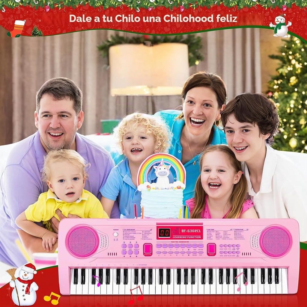 Kids Piano teclado, 61 Key Portable Electronic Piano con Teaching Mode