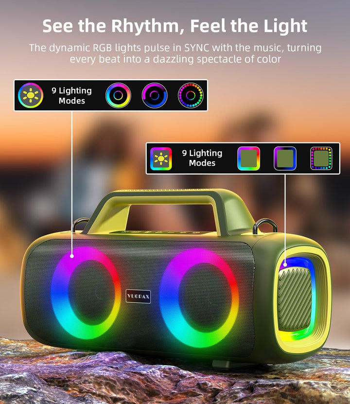 Altavoz Bluetooth portátil inalámbrico, sonido fuerte de 140 W (máx...