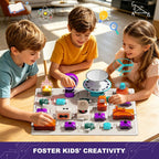 VATOS Circuito científico para niños de 6 a 12 años, kit de construcción electrónica de 68 piezas con más de 450 proyectos STEM, imágenes rotacionales, grabación de sonido y reproducción, juguetes educativos STEM de doble potencia para niños y niñas