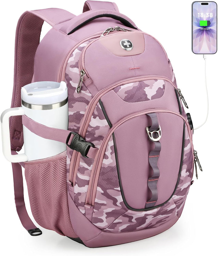 swissdigital Mochila para portátil de viaje de negocios, para hombr...