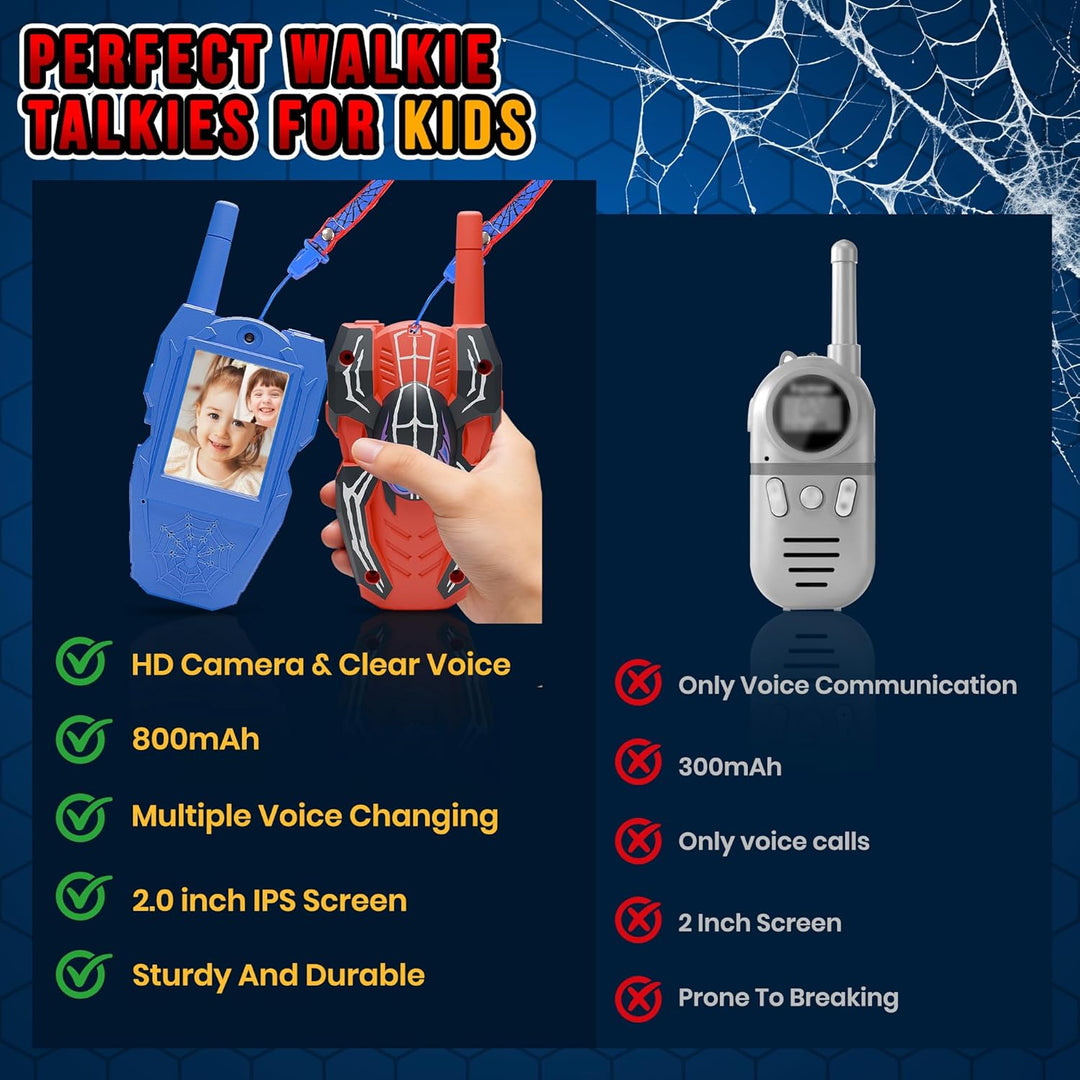 FUTESI Walkie Talkies de video para niños, paquete de 2, Walkie Tal...