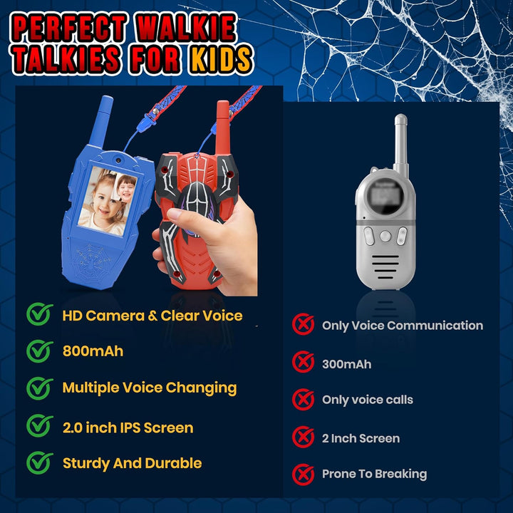 FUTESI Walkie Talkies de video para niños, paquete de 2, Walkie Tal...