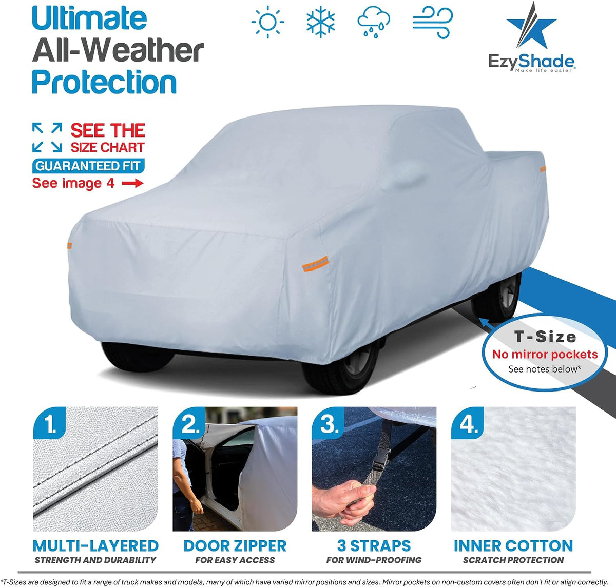 EzyShade - Funda impermeable para camión para todo tipo de clima. Consulta