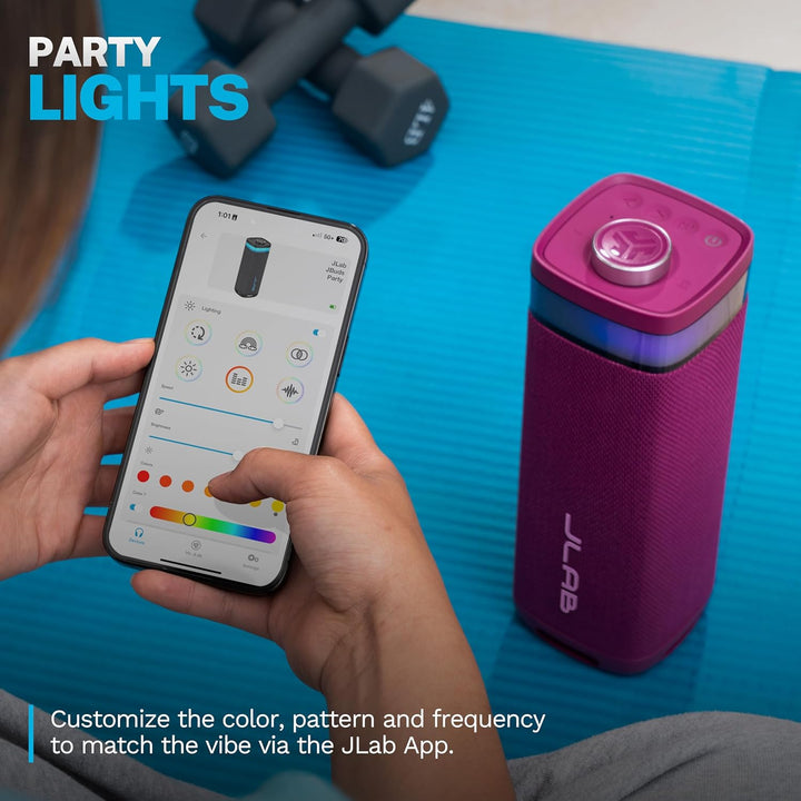 JLab JBuds Party - Altavoz Bluetooth portátil, 2 controladores de r...