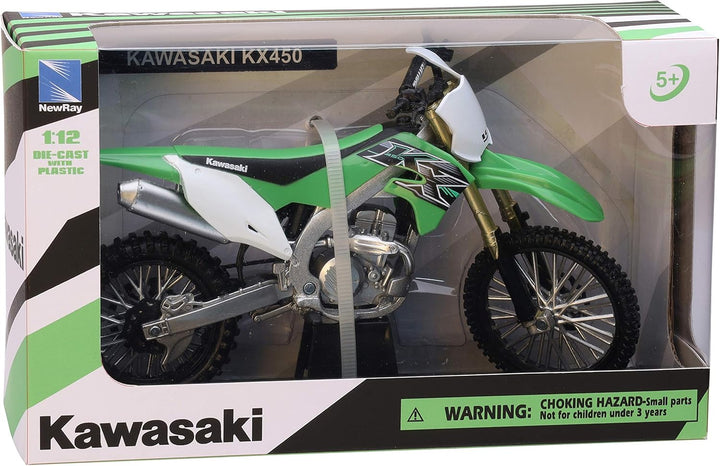Ray Kawasaki KX 450F Verde 1/12 Diecast Moto Modelo 58103