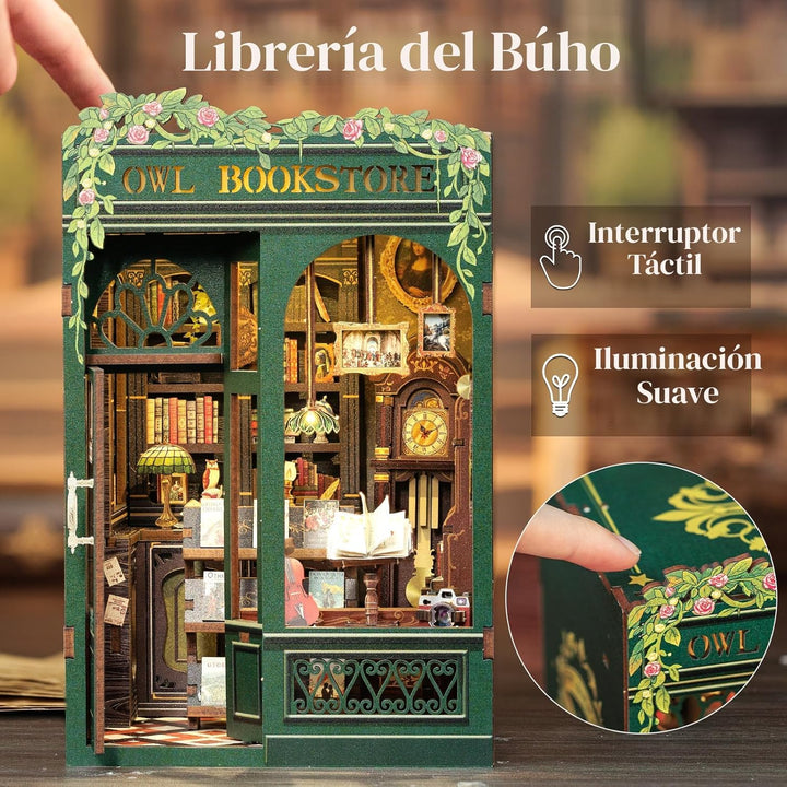 CUTEBEE Kit de Rincón del Libro - Kit de Casa en Miniatura