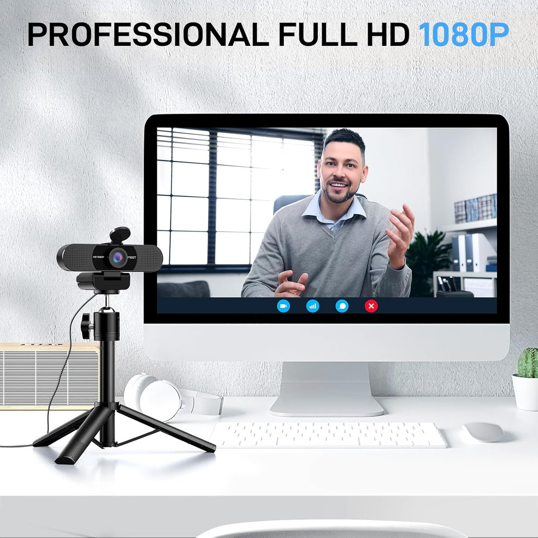 Cámara web EMEET C960 con trípode, cámara web 1080P con micrófono,...