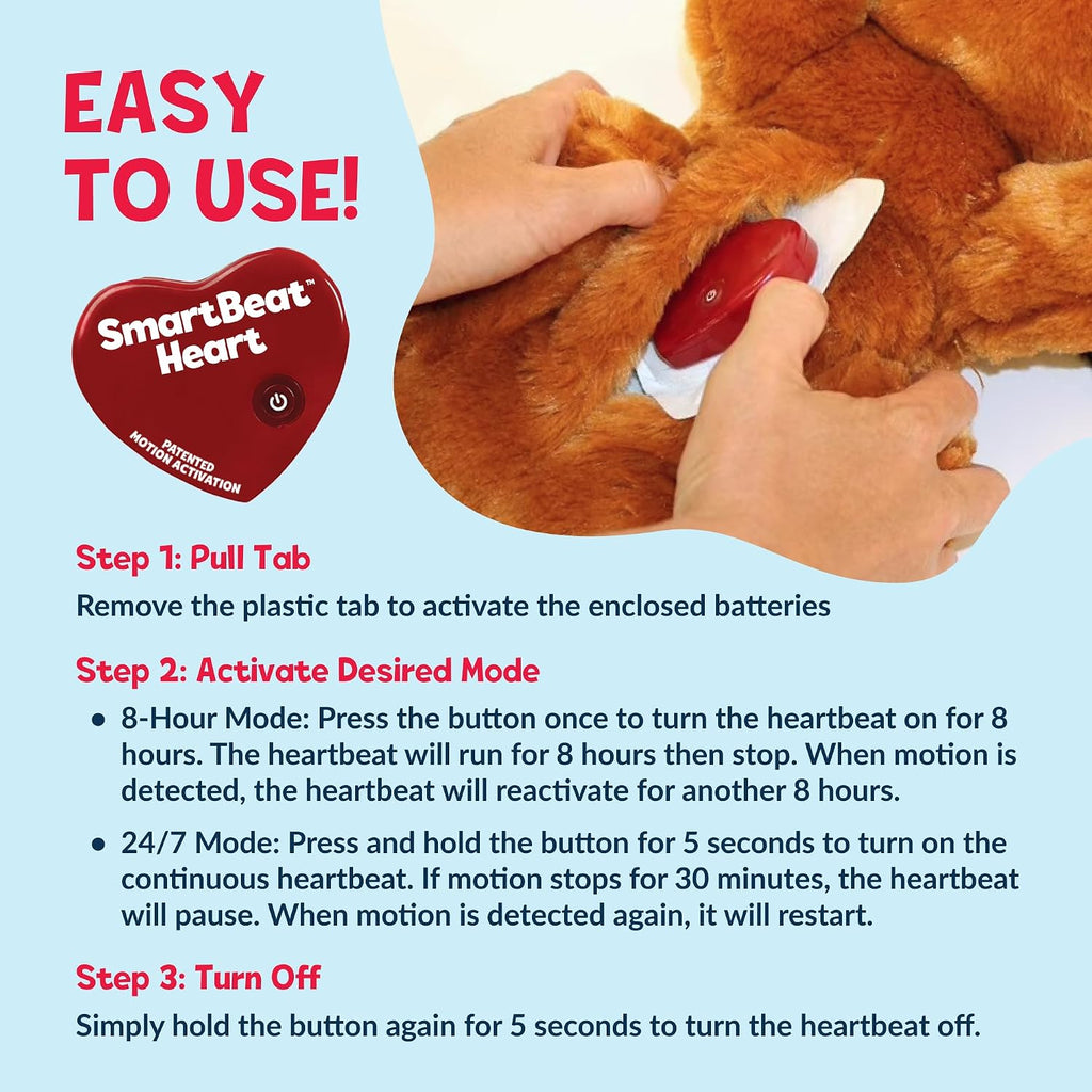 Snuggle Puppy Junior - Juguete de latido del corazón, comodidad relajante