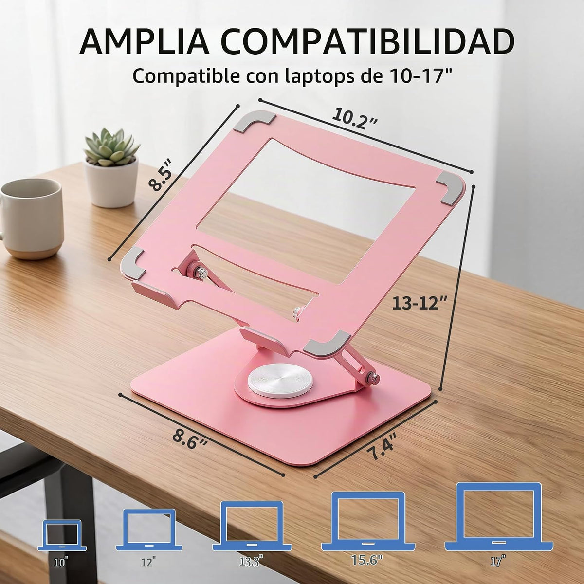 ALASHI Soporte para portátil para escritorio con base giratoria de...