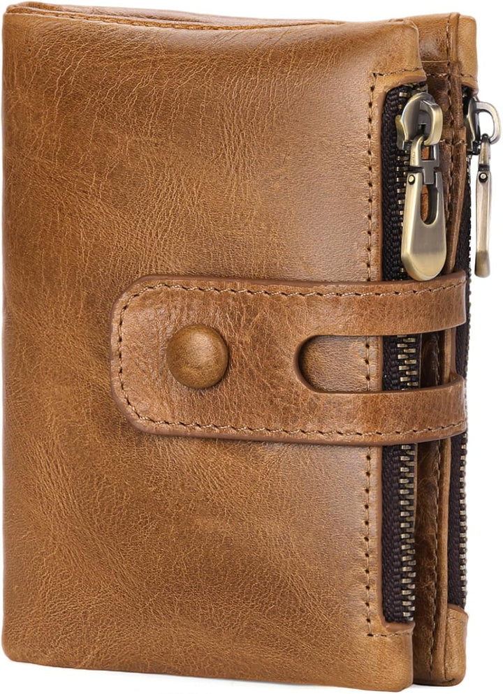 FALAN MULE Billetera para hombres de gran capacidad de cuero genuin...