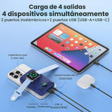Cargador portátil magnético para iPhone y iWatch, cargador de bater...