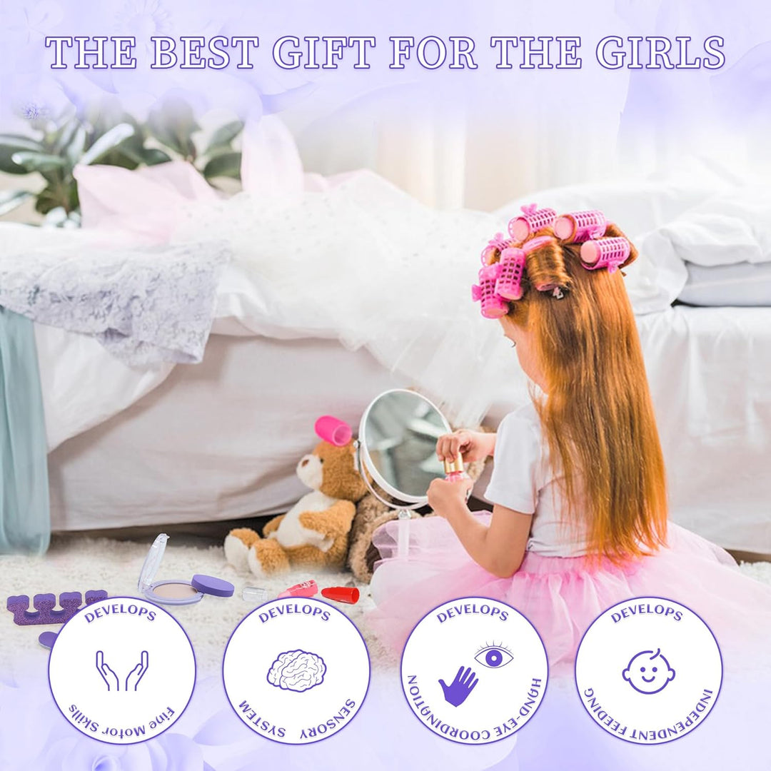 Juegos de maquillaje para niñas de 5 a 8 años, maquillaje lavable p...