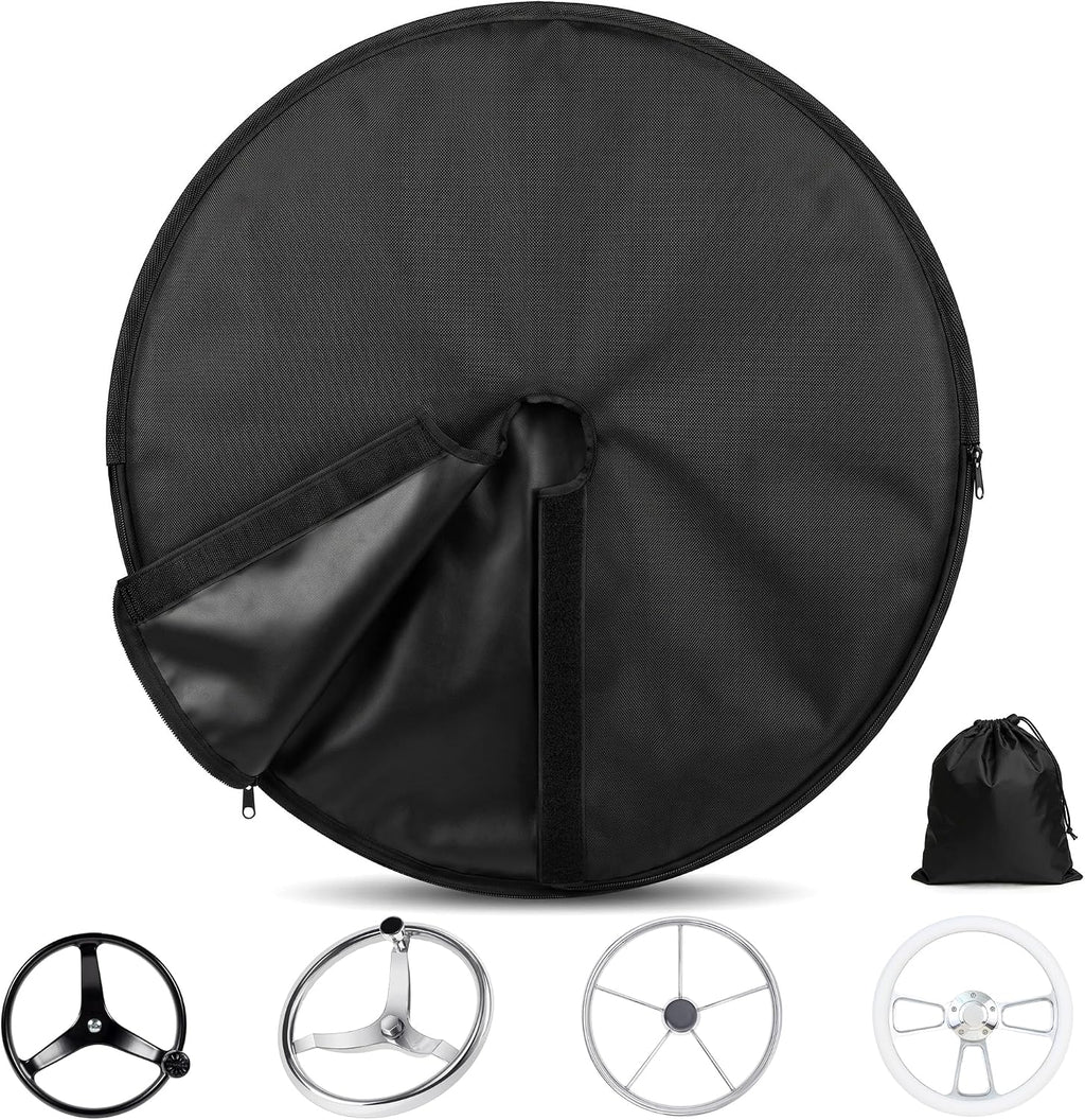 Funda para Volante de Barco, Impermeable 600D - Apto para Volantes de 13" a 22"