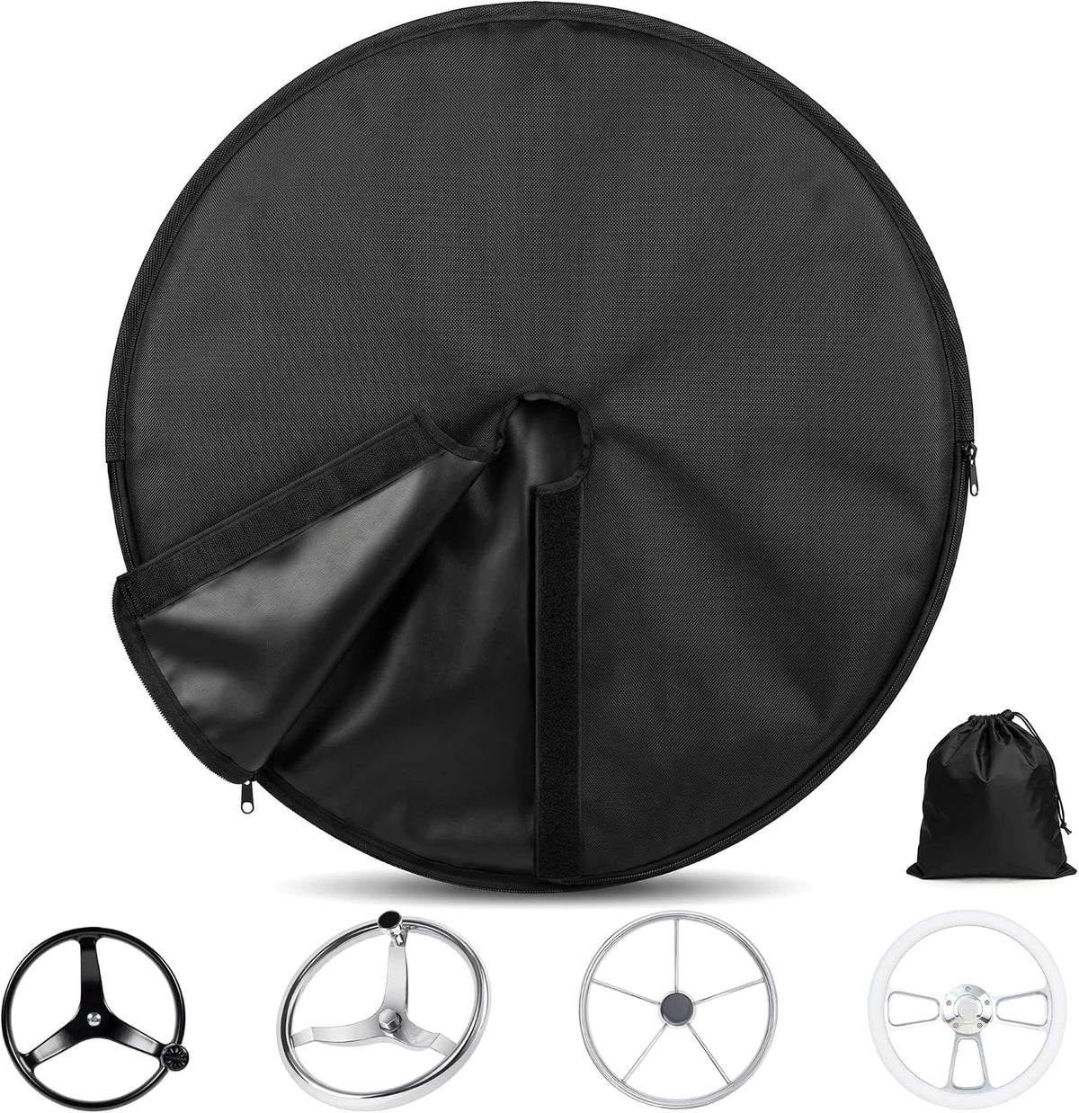 Funda para Volante de Barco, Impermeable 600D - Apto para Volantes de 13" a 22"
