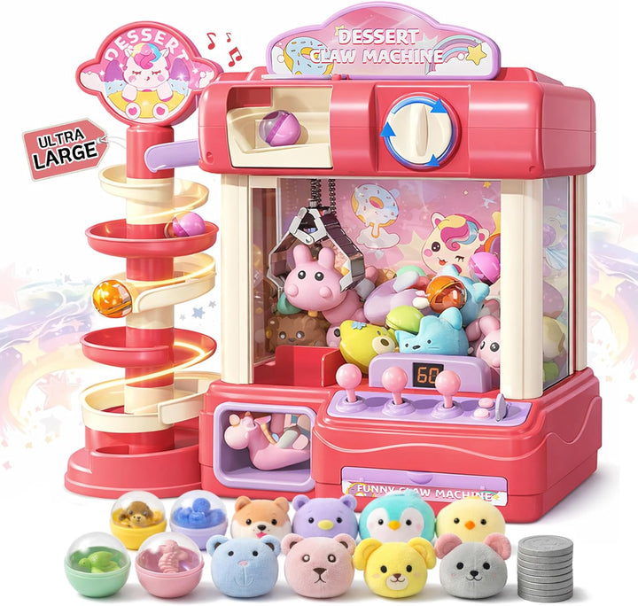 ROHSCE Máquina de garras para niños, mini máquina expendedora de ju...