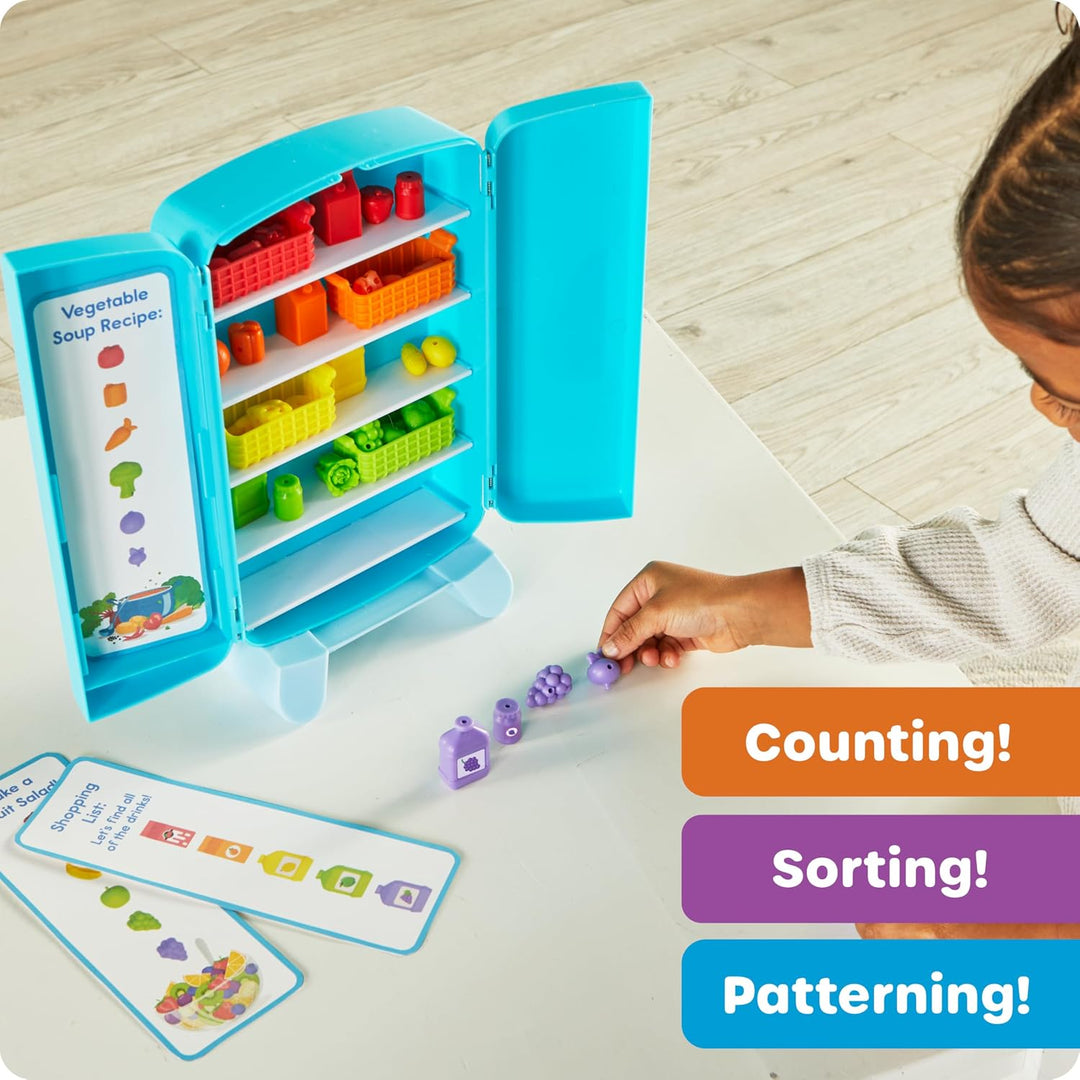Learning Resources Sorting Snacks Mini Fridge - Comida de juguete,...