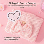 Juego de regalo de ducha eléctrica para adolescentes y universitarias, regalo de cumpleaños, cuidado personal, accesorios de baño esenciales universitarios con toallas, diadema, pulseras y esponja facial (fresco en rosa)