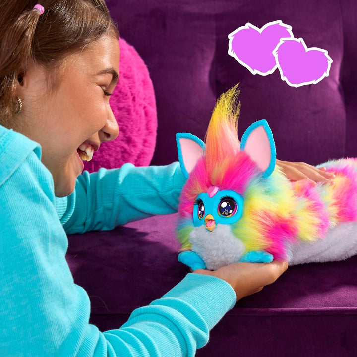 FURBY Juguete Interactivo DJ, Peluche Electrónico Súper Suave Arcoí...