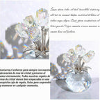Crystal AB-Color Rose Bouquet Flor, Figura de flor de cristal