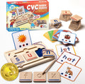 CVC Word Magic Phonics Game: Montessori Ortografía de madera