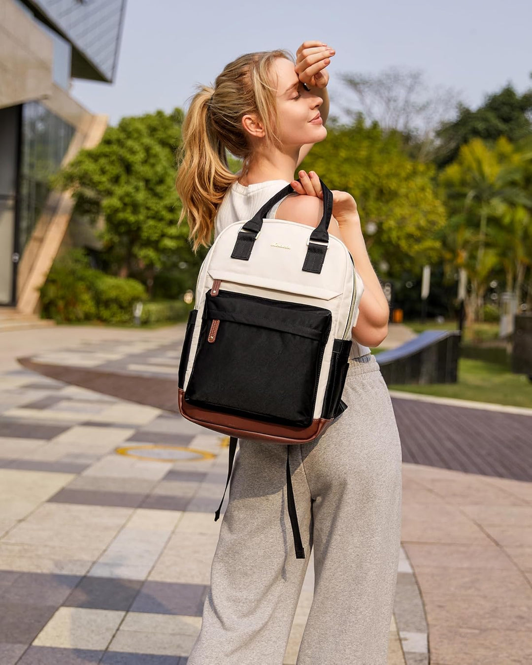 LOVEVOOK Mochila para laptop de viaje para mujer, bolsa antirrobo p...