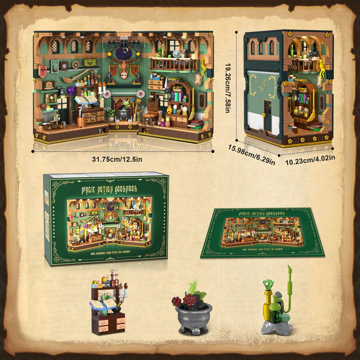 Magic Potion House Booknook - Juego de construcción con