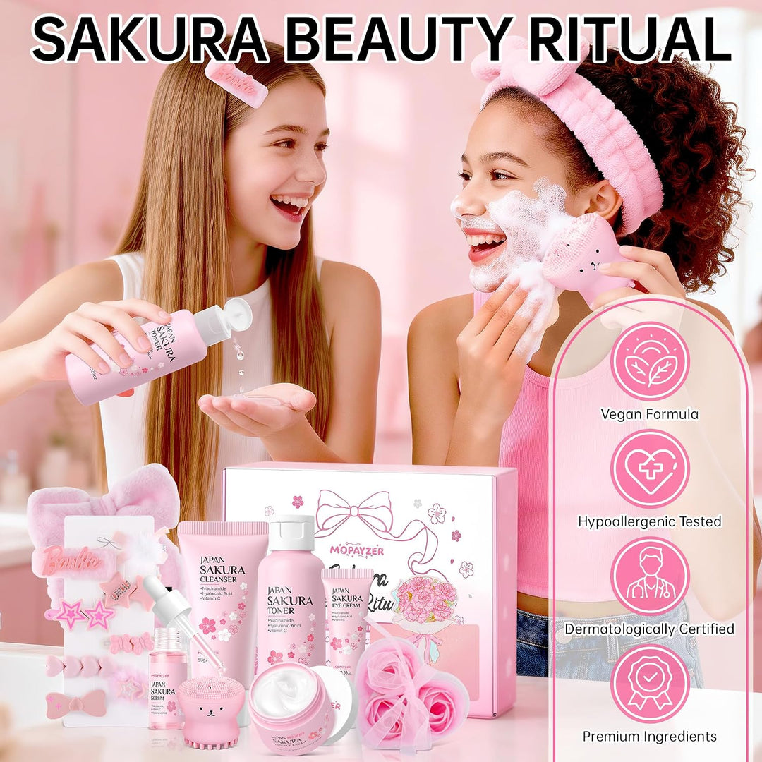 Sakura - Set de cuidado de la piel para adolescentes y mujeres, 17...
