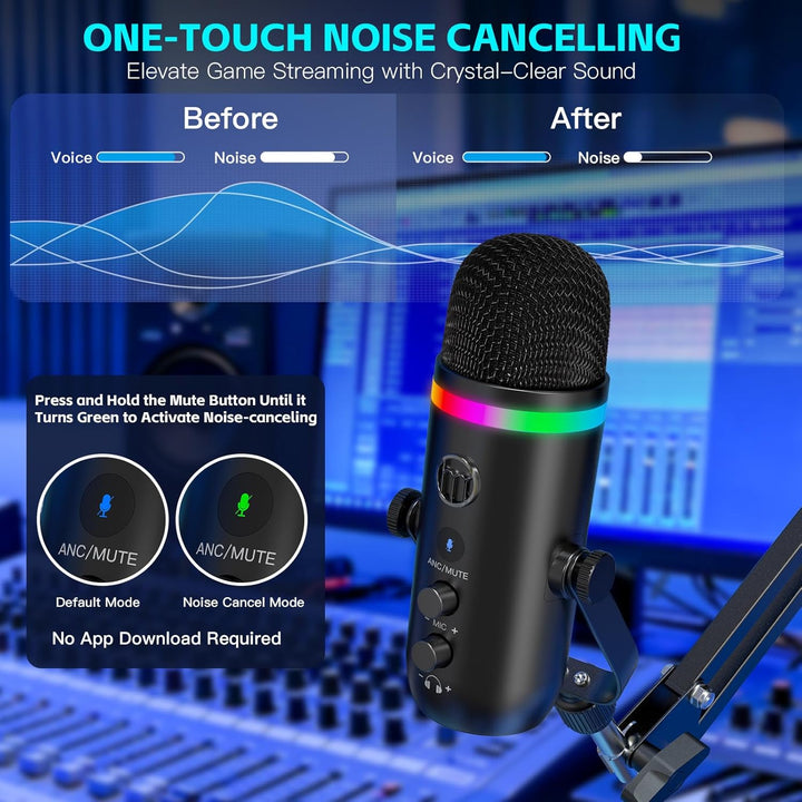 Micrófono ZealSound Podcast para PC\/Mac\/iPhone \u2013 Micrófono d...