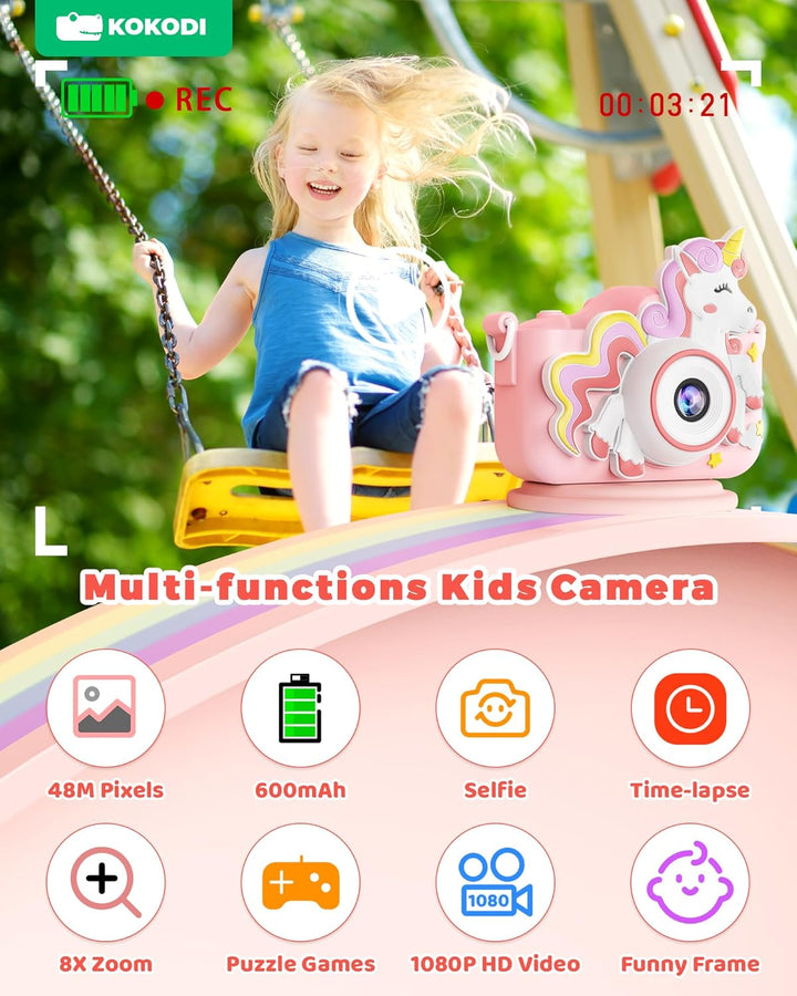 KOKODI Cámara de Juguete para Niños Cámara Digital para Niños, Rega...