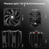 Thermalright Phantom Spirit 120 SE - Enfriador de aire negro para C...