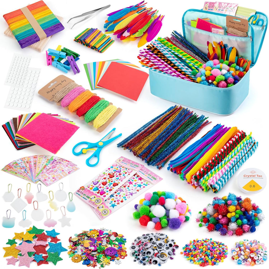 Sundaymot Arts y Crafts Supplies para Kids, 2000+Pcs DIY Craft Kits
