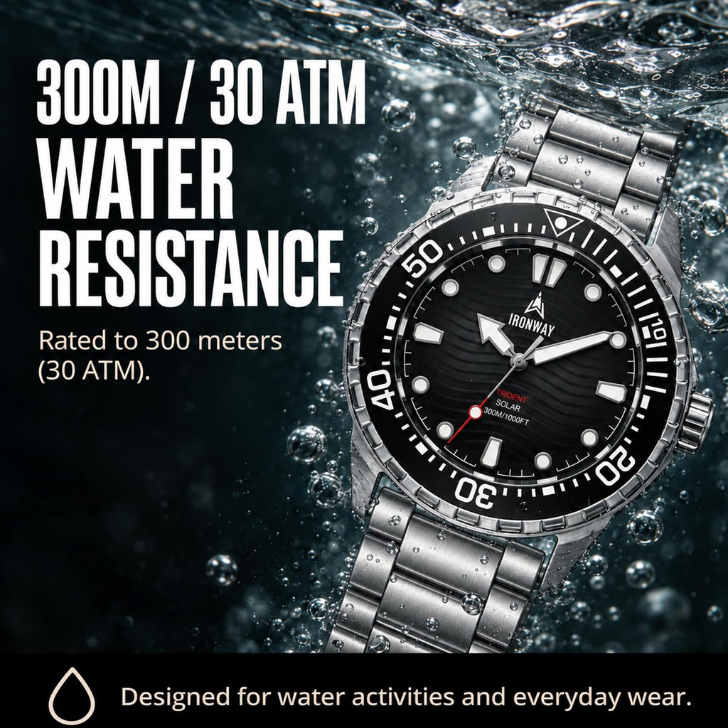 IRONWAY Reloj de buceo para hombre, 300M/30ATM resistente al agua, cuarzo