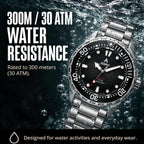 IRONWAY Reloj de buceo para hombre, 300M/30ATM resistente al agua, cuarzo