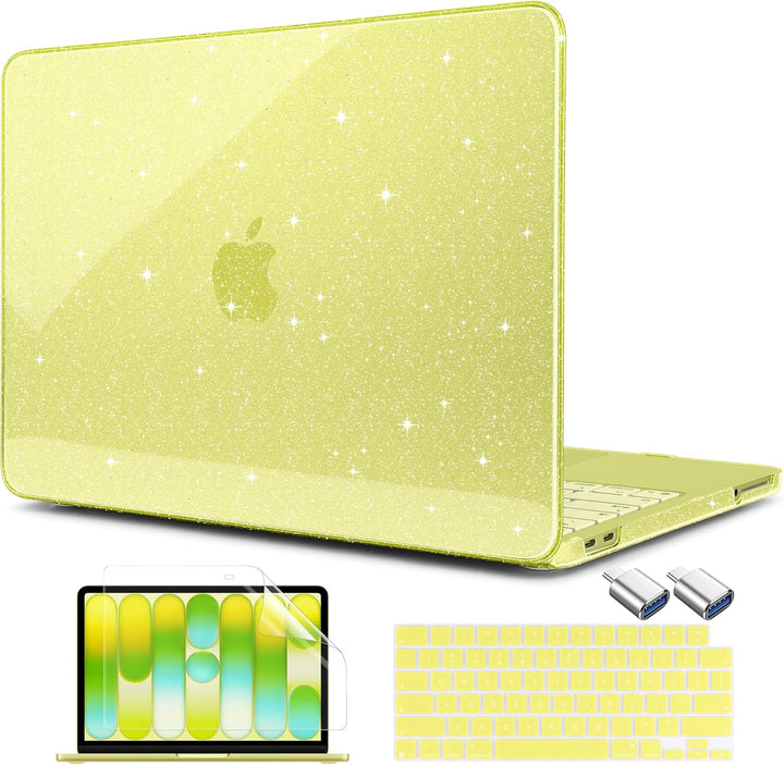 MEEgoodo Funda con purpurina para MacBook Neo de 13 pulgadas versió...