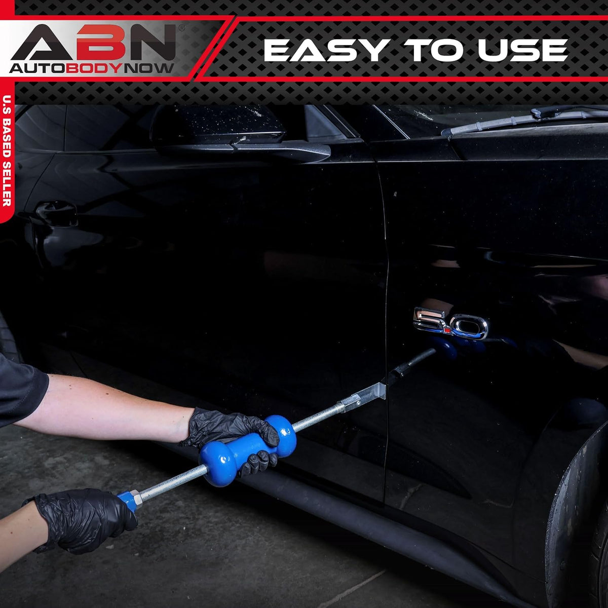 ABN - Martillo deslizante de 5 libras de 9 unidades - Kit extractor para eliminar pequeñas abolladuras en la carrocería de auto