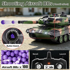 Set de tanque RC 1/22, juguete del ejército que dispara BBS con humo